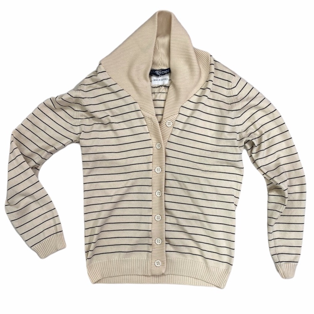 Givenchy Sport Yellow Striped button down Sweater size S - Picture 2 of 12